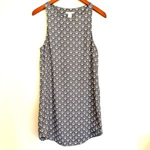 H&M Black and White Print Mini Dress Size 6